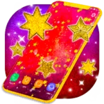 gold stars live wallpaper android application logo